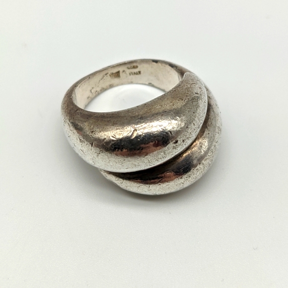 Heavy Italian Sterling Ring - Picture 1 of 4